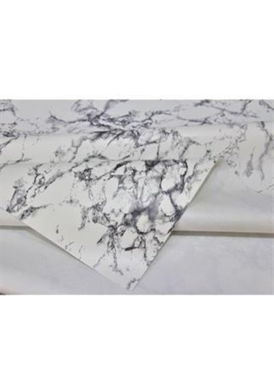 Elyaf Astarlı Silinebilir Pvc Muşamba Masa Örtüsü Gri Mermer - 1068-1gr