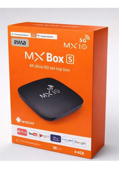 Mx10-5g Android Tv Box 4k Ultra Hd Mx Box S 5g Wifi Smart Tv Kutusu