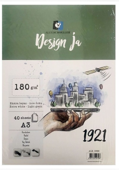 Design Ja 1921 Ekstra White Ince Dokulu 180g 40 Yp Blok A3