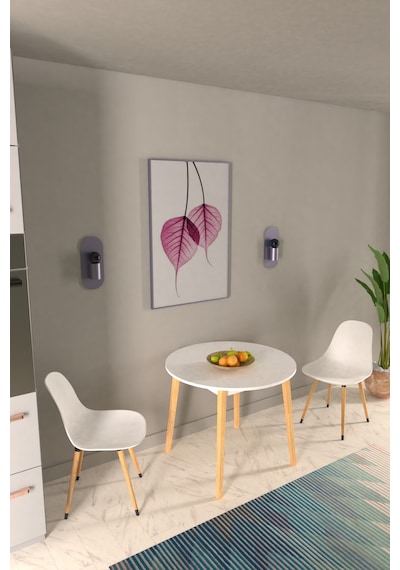 Vilinze Eames Sandalye Avanos Yuvarlak Ahşap Mutfak Masası Takımı - 90x90 Cm Natürel Vilinze Eames Sandalye Avanos Yuvarlak Ahşap Mutfak Masası Takımı - 90x90 Cm Natürel