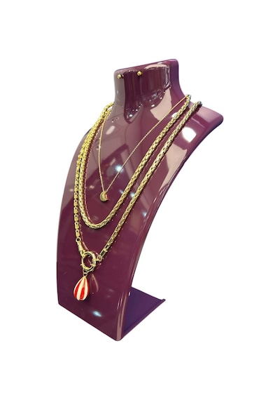 Kolye Standı Akrilik -takı Teşhir Ve Saklama Standı Mor 19x30 Cm