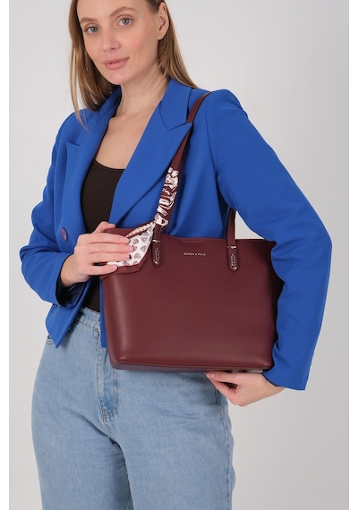 Silver Polo Sp1238 Kadın Omuz Çantası Cilt Bordo-bordo
