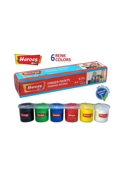 6 Renkli Parmak Boyası 6x25 ML