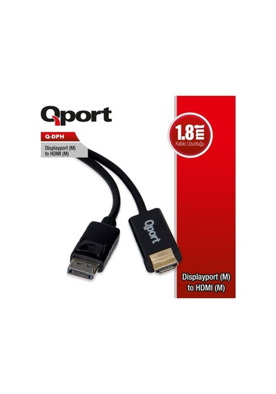 Qport Q-Dph Display Port M To Hdmi M Çevirici