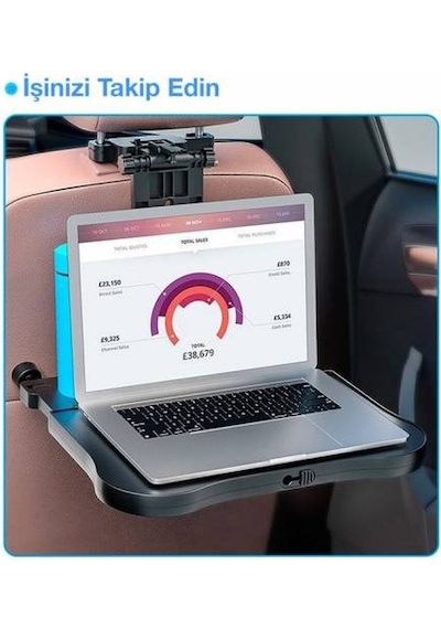 Coofbe Premium Araç Koltuk Arkası Masa Araç Laptop Standı Araç Yeme İçme Masası Standı Araç Standı