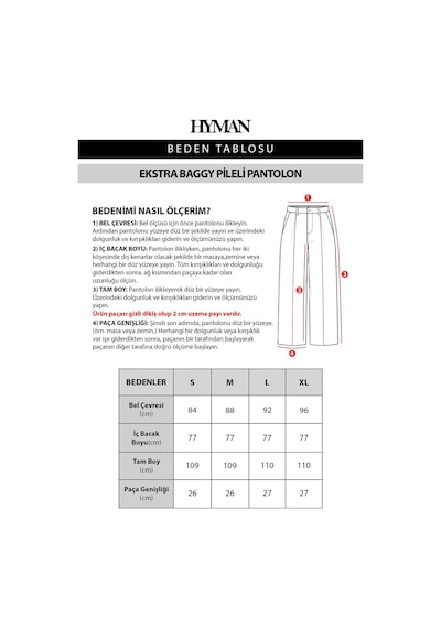 Erkek Pileli Ekstra Baggy Kalıp Kumaş Pantolon Siyah