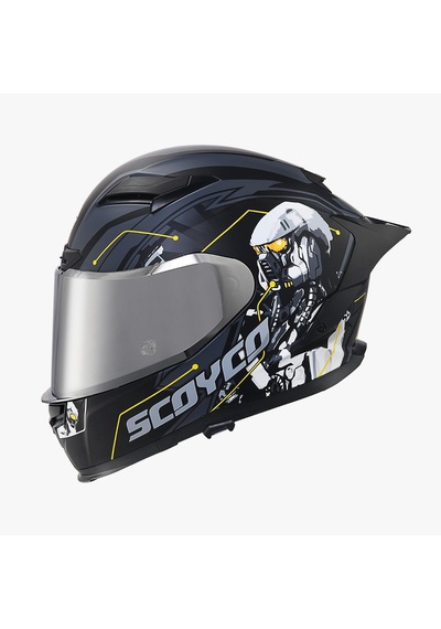Scoyco Cyber Kapalı Kask Siyah