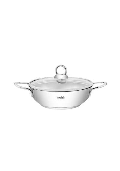 Nehir Silver 4 Parça Paslanmaz Çelik Güveç Tipi Sahan Seti 18-20 Cm Gri