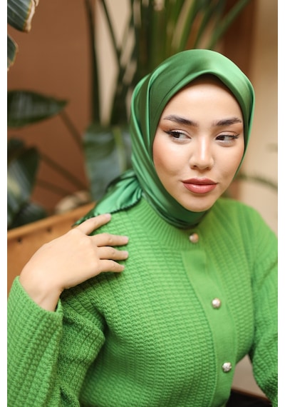 Silk Home Düz Micro Saten Eşarp 28012-14 Siyah