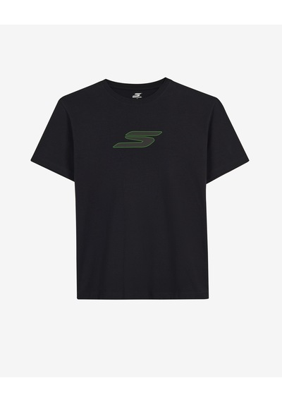 Skechers M Relax Fit Faded S T-shirt Erkek Siyah S2620109-3817