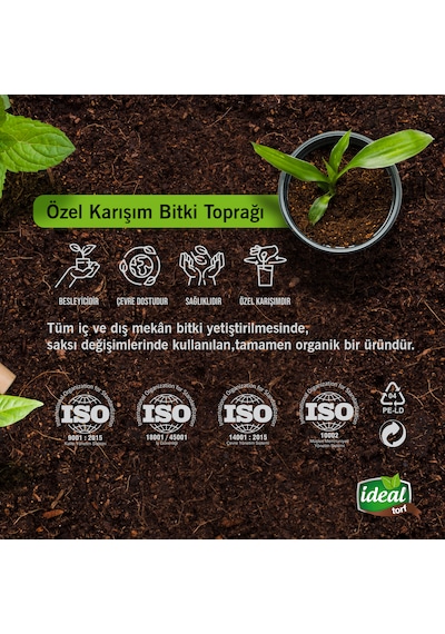 Naturel Peat Bitki Toprağı - 5 Litre 100