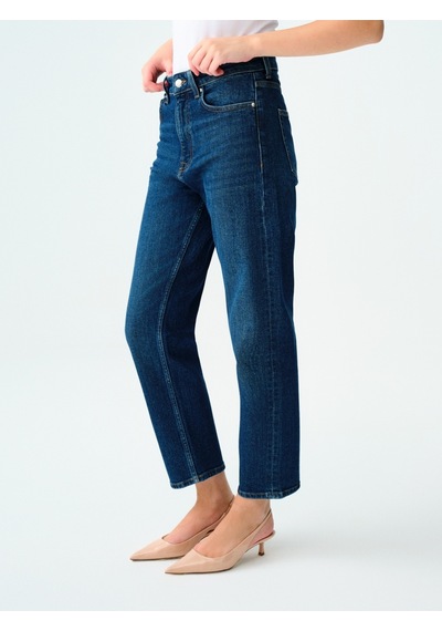 Comfort Straight Comfort Fit Kadın Pantolon Denim