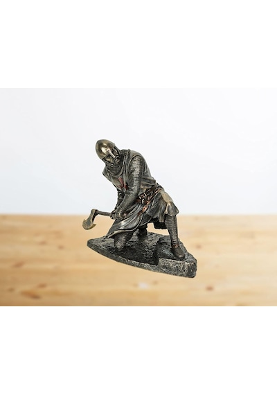 Veronese Design 7 "tapınak Diz Çökmüş Savaş Balta Duruşu Soğuk Döküm Reçine Antik Bronz Kaplama Heykel Genel