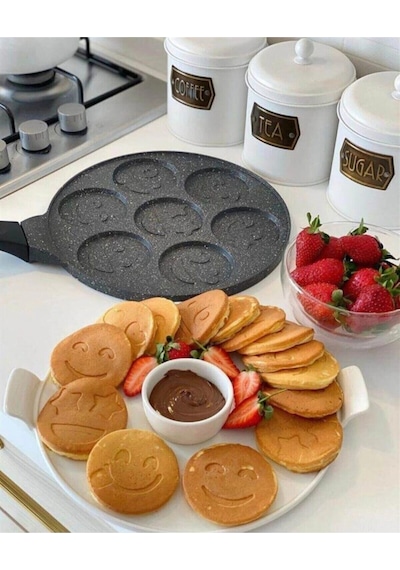 Gülenyüz Smile Premium Döküm Granit Pankek & Krep Tavası 27 Cm Diğer