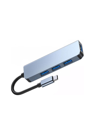 Type C 4 Port Usb 3.0 Hub Usb C Çoklayıcı Alüminyum Gövde
