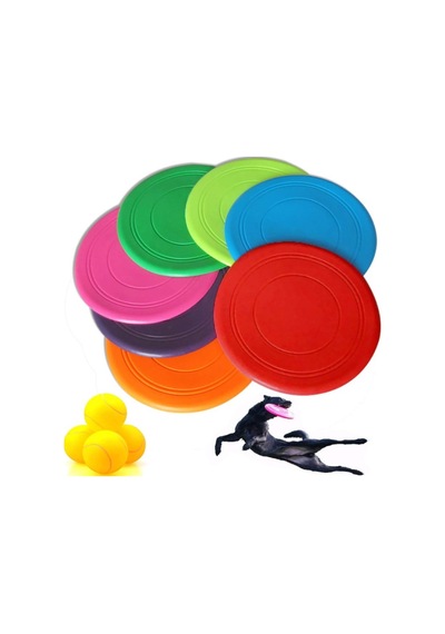 2 Adet Silikon Frizbi Köpek Oyuncağı 17.5 Cm