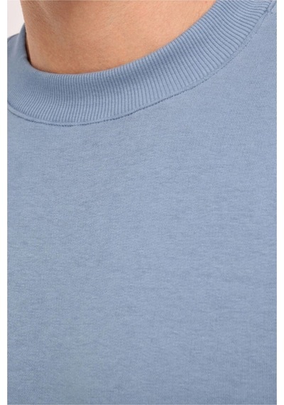 Lumberjack Ros Erkek Mavi Yuvarlak Yaka Sweatshirt Mavi