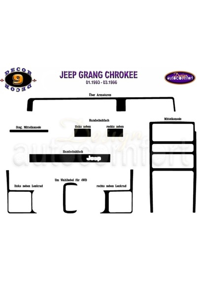 Jeep Grand Cherokee Konsol/Maun Kaplama 1993-1996 9.Prç (509263503)