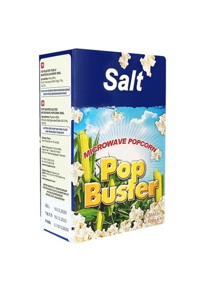 Pop Buster Popcorn 100g 3lü Mikrodalgada Patlayan Mısır Gdo İçermez 8'li Avantaj Paketi - 8 Ade Tarı
