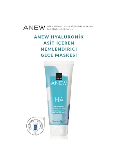 Avon Anew Hyalüronik Asit İçeren Gece Maskesi 3 x 75 ML