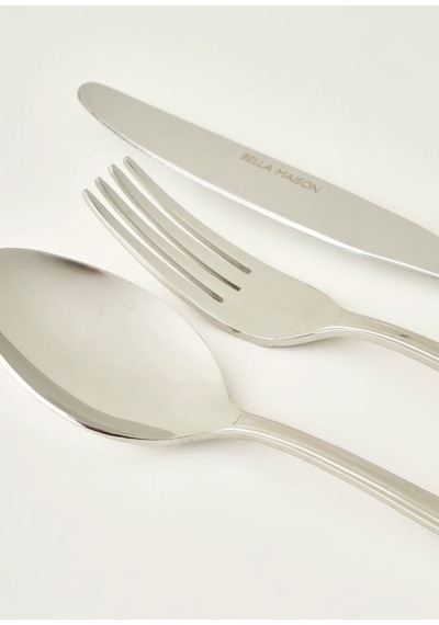 Bella Maison Venedik 18 Parça Yemek Çatal Kaşık Bıçak Seti Silver