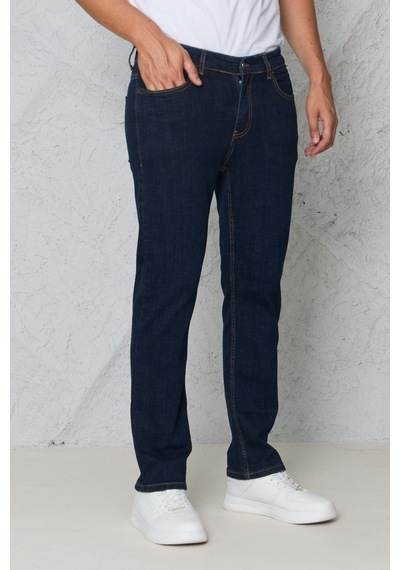 Myrab Denim Erkek Siyah Regular Fit Rahat Kesim Denim Zift Mavi Jeans Lacivert