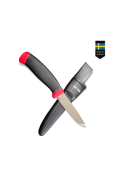 Vip-tec Vt875301 Çok Amaçlı Paslanmaz Çelik Bıçak/kamp Bıçağı Made İn Sweden Kırmızı - Siyah