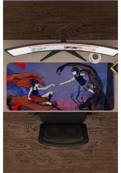 Omori Kaymaz Dikişli Kauçuk Oyuncu Mousepad V4 - 90x40 Xxl Gaming Mouse Pad Fare Altlığı