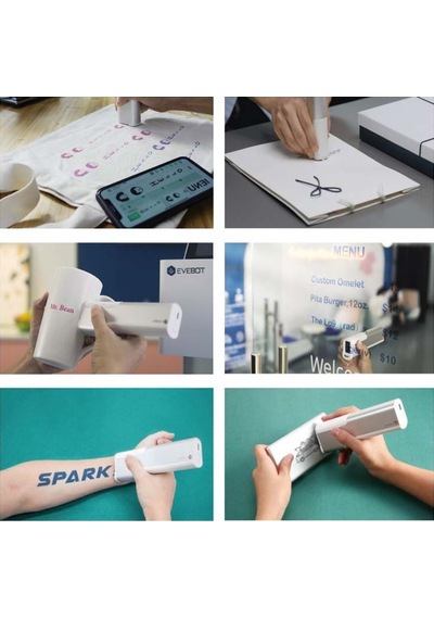 Sones Evebot Elde Taşınabilir Mini Dövme Yazıcısı Mürekkep Püskürtmeli Küçük Baskı Kalemi