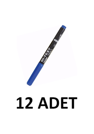 Hi-Text 12 Adet  Ohp   Asetat Kalemi Mavi 780-SM  S  İnce Uçlu Permanent Mavi