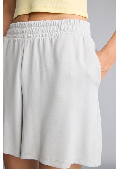 Defacto Relax Fıt Beli Lastikli Kısa Paça Basic Bermuda Şort I7542ax26augr342 Gri-gr342