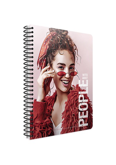 Gıpta People Spiralli Pp Kapak 17x24 120 Yaprak Çizgili Defter 6260
