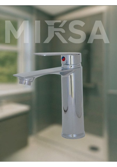 Krom Sabit Gövde Lüx Banyo Lavabo Musluğu Bataryası