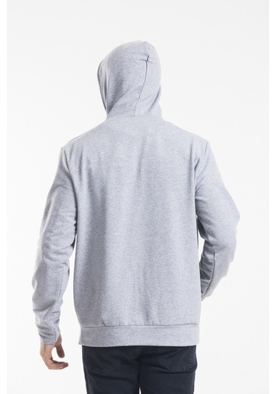 Süperlife Erkek Kapşonlu Regular Fit İnce Sweatshirt Spr 20k55 Gri Melanj