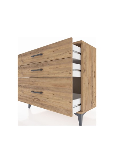 Kronos Şifonyer 3 Çekmeceli 88x59x80 Çam-çam Çam