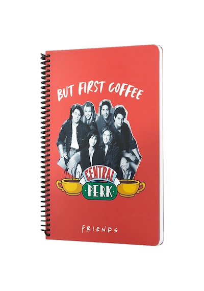 Mabbels Spiralli Defter Friends Central Perk But First Coffee Kırmızı 80 Yp 17x24 Dft-388456 Çok Renkli