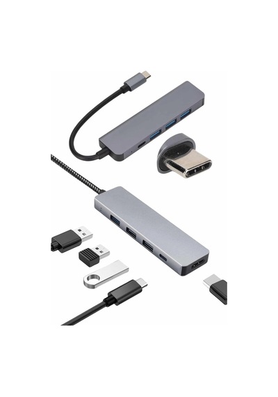 Çevirici Dönüştürücü Adaptör Apple   Uyumlu Macbook 3 In 1 Type-c To Hdmı Usb 3.0