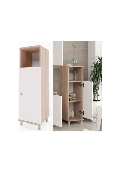 Tek Kapaklı 3 Raflı Banyo Dolabı Havlu Dolabı Sabunluk Kiler Dolabı Erzak Dolabı Çamaşır Dolabı Meşe Çok Renkli Tek Kapaklı 3 Raflı Banyo Dolabı Havlu Dolabı Sabunluk Kiler Dolabı Erzak Dolabı Çamaşır Dolabı Meşe Çok Renkli