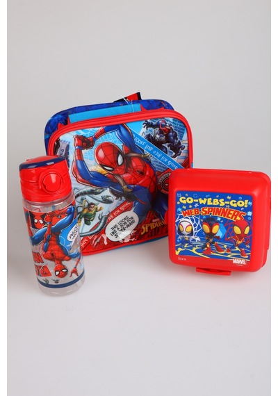 X Dekomus Lisanslı Spiderman Due Nyc Collection Beslenme Çantası,beslenme Kabı,matara Seti Altın