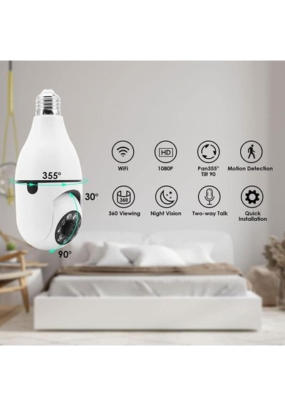 Tr Full Hd 1080p Kamera Bebek Izleme Ve Güvenlik Kamerası Wifi 360 Derece Dönebilen Kamera Beyaz Cmr6 Diğer