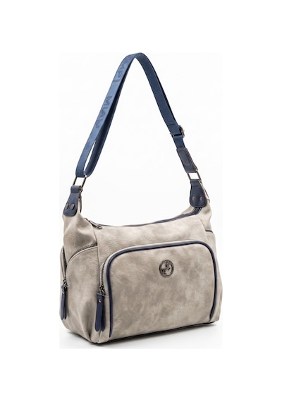 Miami Polo Clup Çok Bölmeli Çapraz Çantası 26/19 Cm Gri