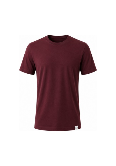 Mor Bisiklet Yaka Kısa Kol Slim Fit Pamuklu Tişört 1011265166 Mürdüm
