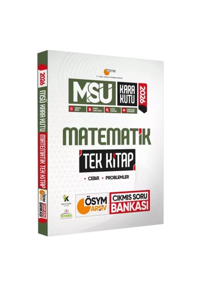 2026 MSÜ Kara Kutu Matematik Tek Kitap ÖSYM Arşiv Çıkmış Soru Bankası Konu Özetli Dijital Çözümlü