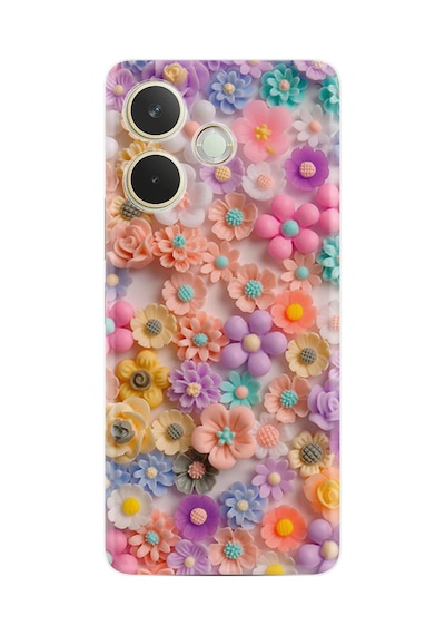 Oppo A5 Pro 5g Kılıf Boutique Baskılı Resimli Rengarenk Papatyalar Pcode -060