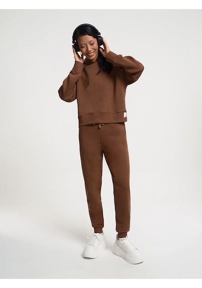 Regular Fit Kadın Eşofman Altı Camel