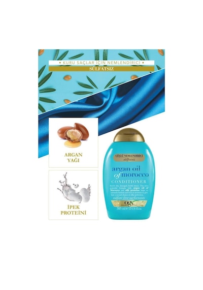 OGX Argan Oil Onarıcı Sülfatsız Şampuan 385 ML + Saç Bakım Kremi 385 ML + Yenileyici Bakım Yağı 100 ML﻿﻿