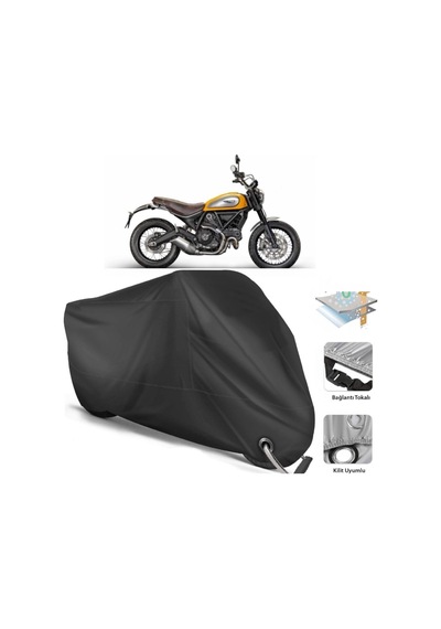 Ducati Scrambler Classic Motor Branda(Kilit Uyumlu-Siyah (457266796)