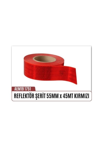 Reflektör Şerit Kırmızı 55mm X 45 Metre Ce Standartına Uygun Aem 191751