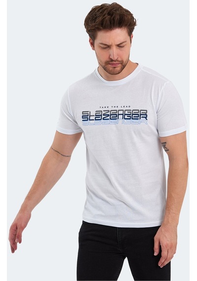 Slazenger PALLU I Erkek  Beyaz Tişört
