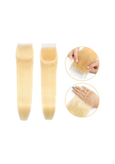 Peruk Tepesi Platin Renk Closure 16inch Çok Renkli